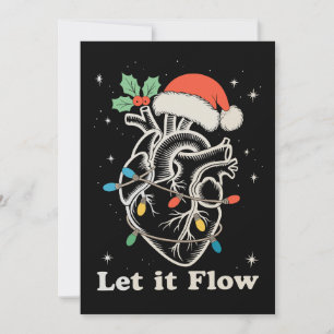 Cartes Pour Fêtes Annuelles Laissez Couler Cœur Infirmière Cardiaque Noël Xmas