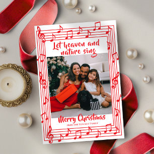 Cartes Pour Fêtes Annuelles Laissez le ciel chanter une photo de bordure music