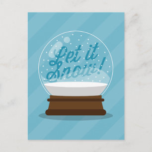 Cartes Pour Fêtes Annuelles LAISSEZ-LE NEIGER   Holiday Snowglobe