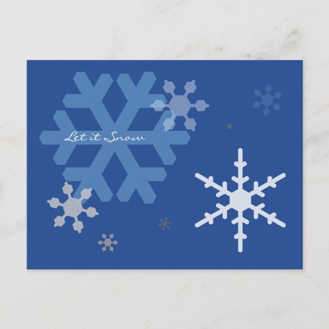 Cartes Pour Fêtes Annuelles Laissez-le Snow Postcard (Devant)