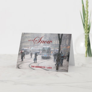 Cartes Pour Fêtes Annuelles Laissez lui neiger - tempête de neige française