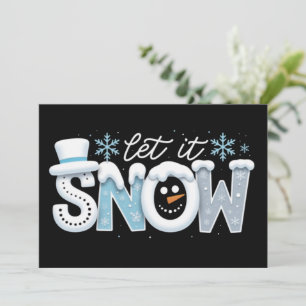 Cartes Pour Fêtes Annuelles Laissez Tomber Bonhomme de Neige Saison Flocons de