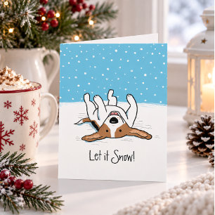 Cartes Pour Fêtes Annuelles Laissez tomber la neige Beagle Holiday - Un Noël d