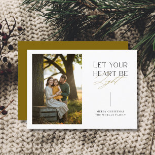 Cartes Pour Fêtes Annuelles Laissez Votre Coeur Être Léger Simple Photo De Fam