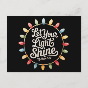 Cartes Pour Fêtes Annuelles Laissez Votre Lumière Briller Lumières de Noël Chr