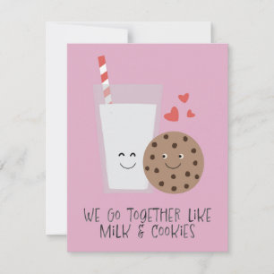 Cartes Pour Fêtes Annuelles Lait et biscuits