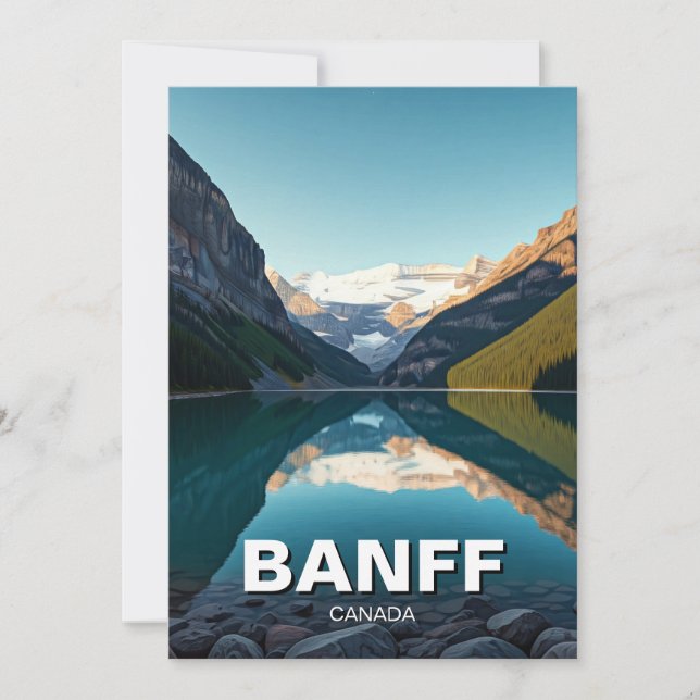 Cartes Pour Fêtes Annuelles Lake Louise à Parc national Banff Canada (Devant)