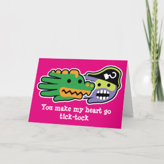 Cartes Pour Fêtes Annuelles L'alligator et le crochet du capitaine de Valentin