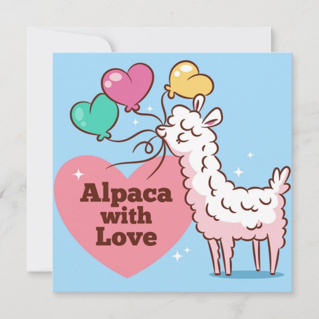 Cartes Pour Fêtes Annuelles Lama (Devant)