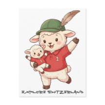 Lamb Family Fan with Alpine Hat
