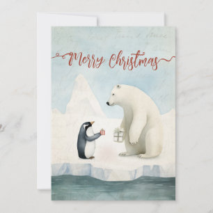 Cartes Pour Fêtes Annuelles L'amitié arctique : un conte de Noël