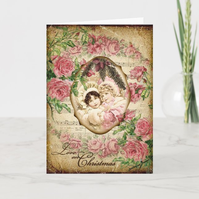 Cartes Pour Fêtes Annuelles L'amour à Noël (Devant)