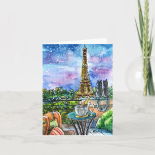 Cartes Pour Fêtes Annuelles L'amour à Paris