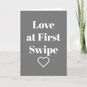 Cartes Pour Fêtes Annuelles L'amour au premier coup de balai Funny Grey Saint-