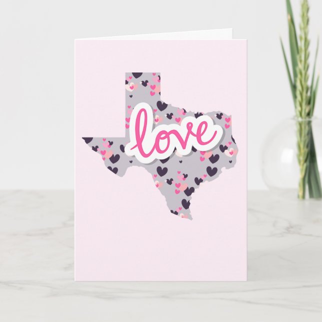 Cartes Pour Fêtes Annuelles L'amour au Texas - Saint-Valentin (Devant)