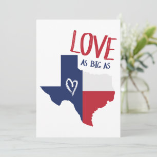 Cartes Pour Fêtes Annuelles L'Amour Aussi Grand Que Le Texas