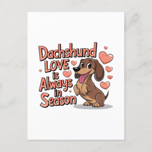 Cartes Pour Fêtes Annuelles L'Amour Dachshund Est Toujours En Saison
