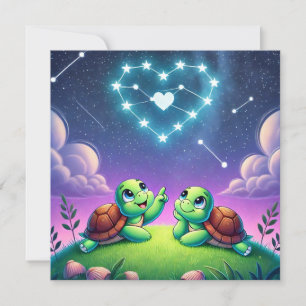 Cartes Pour Fêtes Annuelles L'amour de la tortue cardiaque est toujours là
