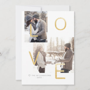 Cartes Pour Fêtes Annuelles L'amour de l'or Minimaliste photo des nouveaux m