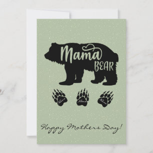Cartes Pour Fêtes Annuelles L'amour de Maman Ours