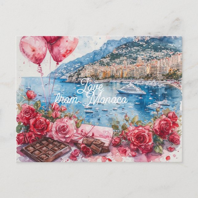 Cartes Pour Fêtes Annuelles L'Amour De Monaco (Devant)