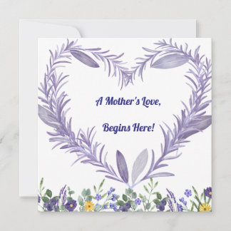 Cartes Pour Fêtes Annuelles L'amour d'une mère commence ici – Première fête de