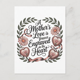 Cartes Pour Fêtes Annuelles L'amour d'une mère est à jamais gravé dans le cœur