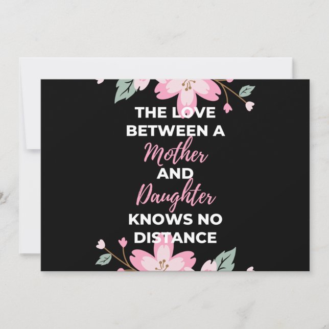 Cartes Pour Fêtes Annuelles L'amour entre une mère et une fille connaît (Devant)