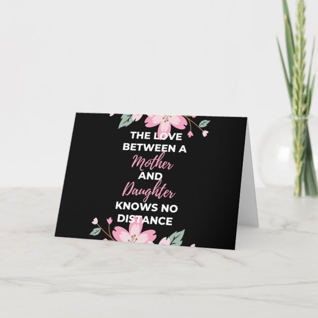 Cartes Pour Fêtes Annuelles L'amour entre une mère et une fille connaît (Devant)