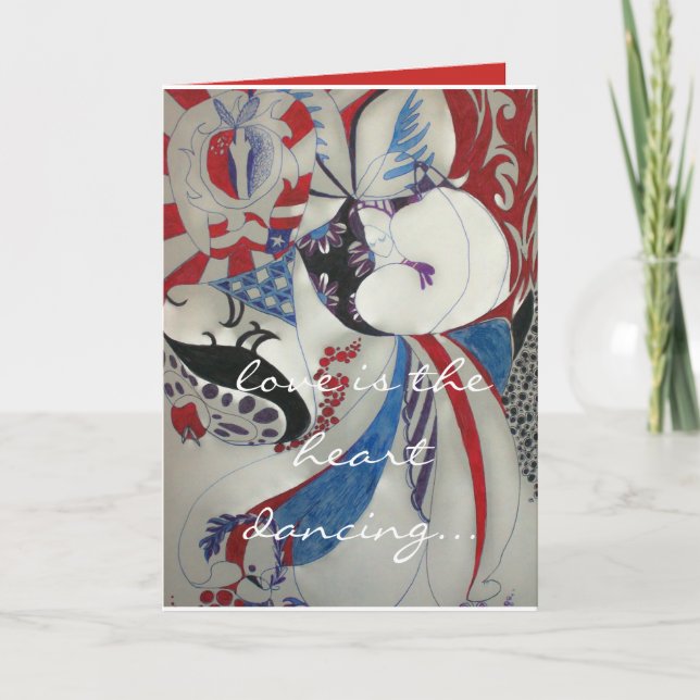 Cartes Pour Fêtes Annuelles L'amour est (Devant)