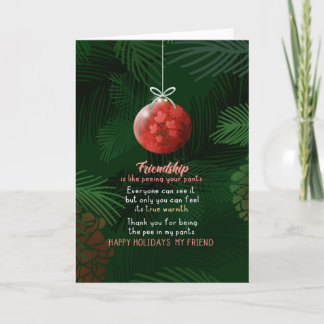 Cartes Pour Fêtes Annuelles L'amour est comme faire pipi dans son pantalon Sai