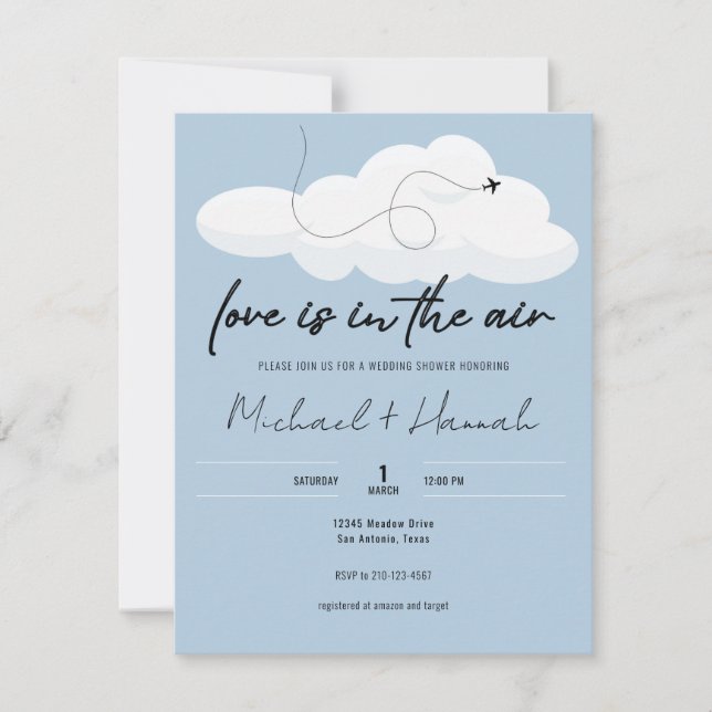 Cartes Pour Fêtes Annuelles L'amour est dans l'invitation du Wedding shower aé (Devant)