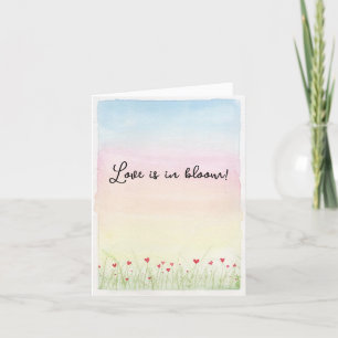 Cartes Pour Fêtes Annuelles L'amour est en fleur