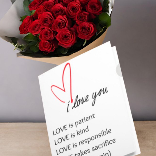 Cartes Pour Fêtes Annuelles L'amour est le patient Valentine's Day Citation Ca (Créateur téléchargé)