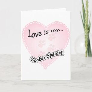 Cartes Pour Fêtes Annuelles L'amour est mon Cocker Spaniel