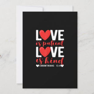 Cartes Pour Fêtes Annuelles L'amour est patient, drôle, gentil, cœur chrétien 