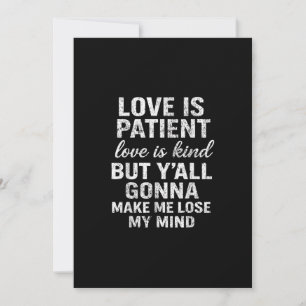 Cartes Pour Fêtes Annuelles L'amour est patient, l'amour est gentil Citation d