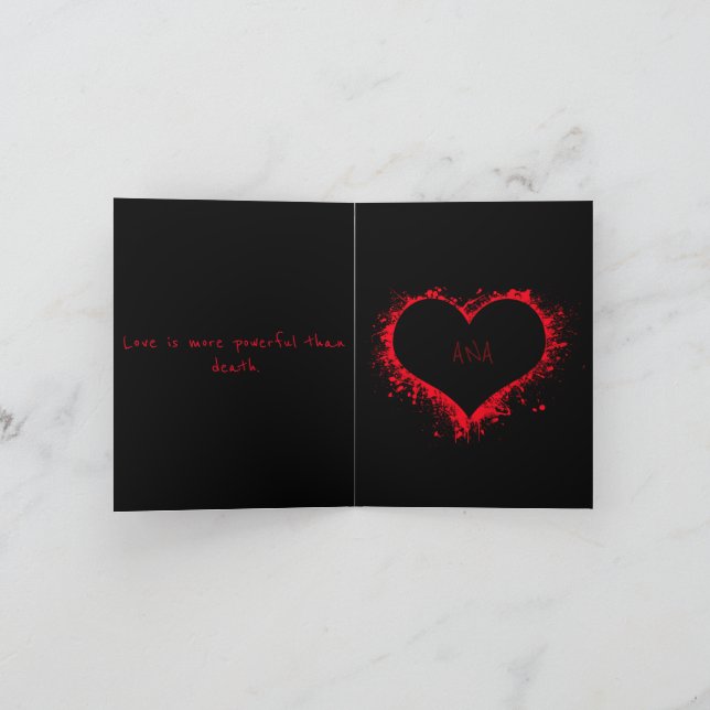 Cartes Pour Fêtes Annuelles L'amour est plus puissant que la mort (Intérieur)
