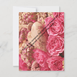 Cartes Pour Fêtes Annuelles "L'amour fleurit : Impression moderne de la Saint-