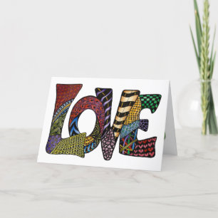 Cartes Pour Fêtes Annuelles L'amour, l'espoir et la paix souhaitent pour le No