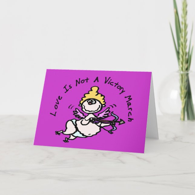 Cartes Pour Fêtes Annuelles L'Amour N'Est Pas Une Victoire Mars (Devant)