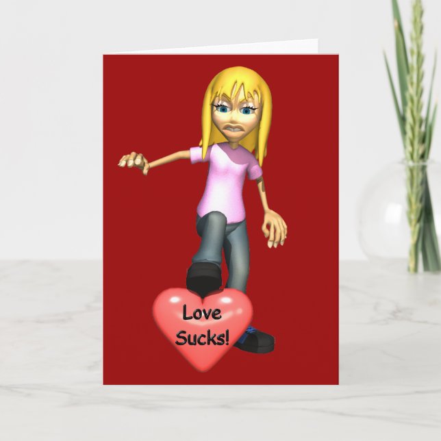 Cartes Pour Fêtes Annuelles L'amour suce (Devant)