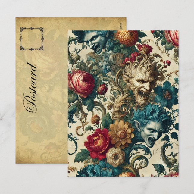 Cartes Pour Fêtes Annuelles L'anarchie des Arcanes - gothique victorien (Devant / Derrière)