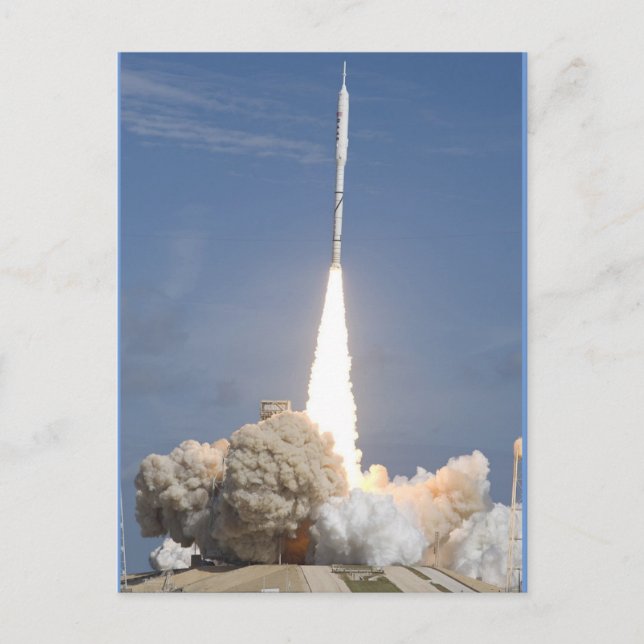 Cartes Pour Fêtes Annuelles Lancement de la fusée spatiale, arrêt de l'explosi (Devant)