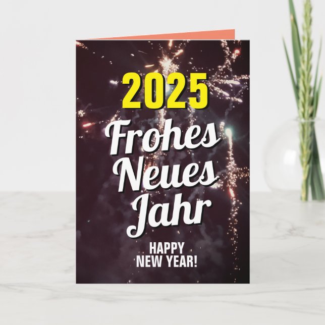 Cartes Pour Fêtes Annuelles Langue allemande | Bonne année 2025 Télécharger (Devant)
