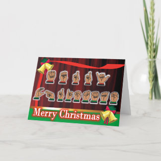 Cartes Pour Fêtes Annuelles Langue des signes Noël 2