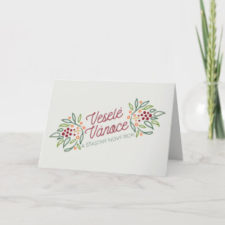 Cartes Pour Fêtes Annuelles Langue tchèque Joyeux Noël et Bonne Année