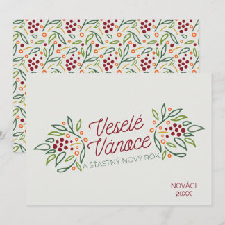 Cartes Pour Fêtes Annuelles Langue tchèque Joyeux Noël & Nouvel An