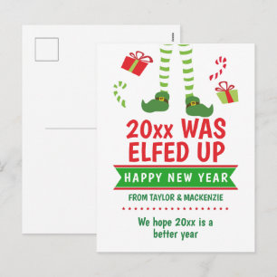 Cartes Pour Fêtes Annuelles L'année a été Elfé Joyeuse Nouvelle Année