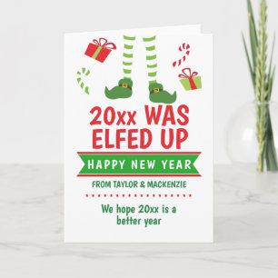 Cartes Pour Fêtes Annuelles L'année a été Elfed Up Bonne année